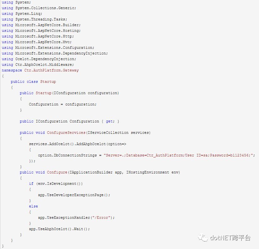 【.NET Core 项目实战-统一认证平台】第三章 网关篇-数据库存储配置（1）