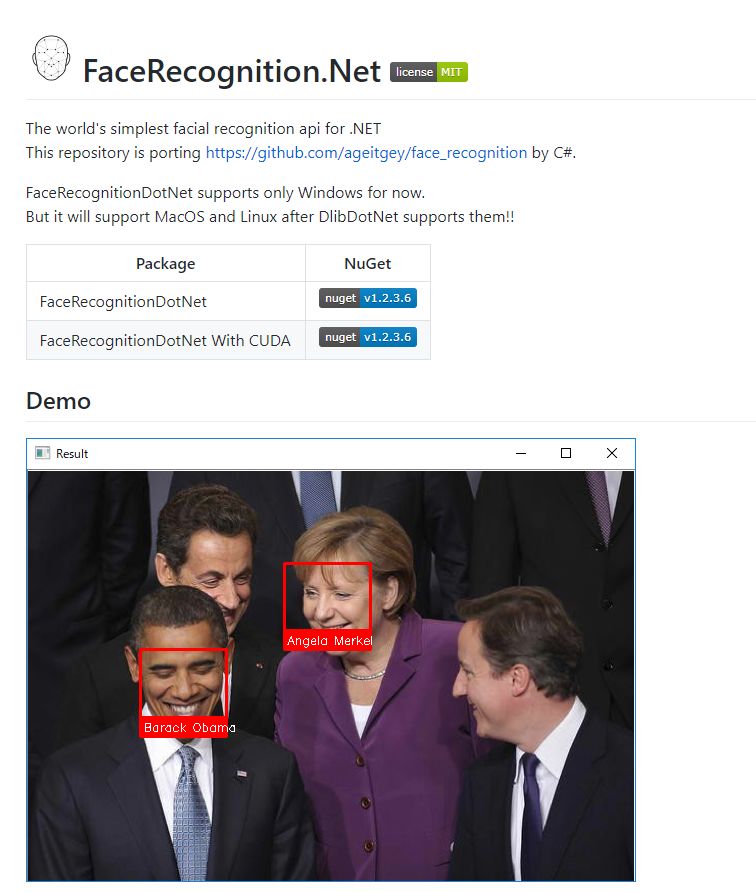 .NET 关于人脸识别引擎分享