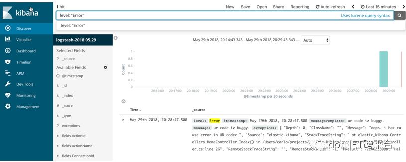 [翻译] ASP.NET Core 利用 Docker、ElasticSearch、Kibana 来记录日志