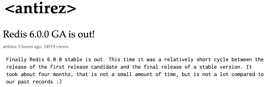 Redis 6.0.0 GA