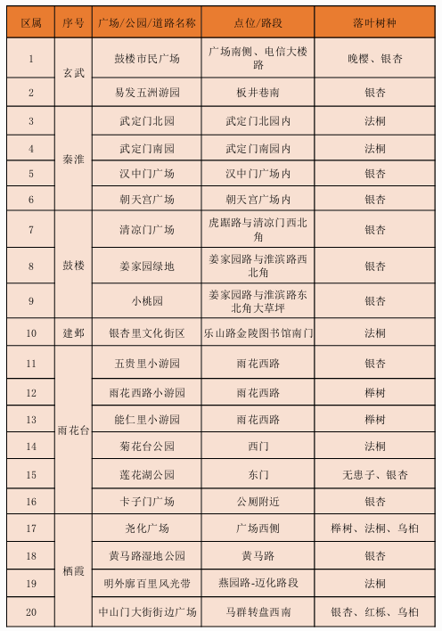 42 处落叶观赏点，留住南京“醉”美秋色！