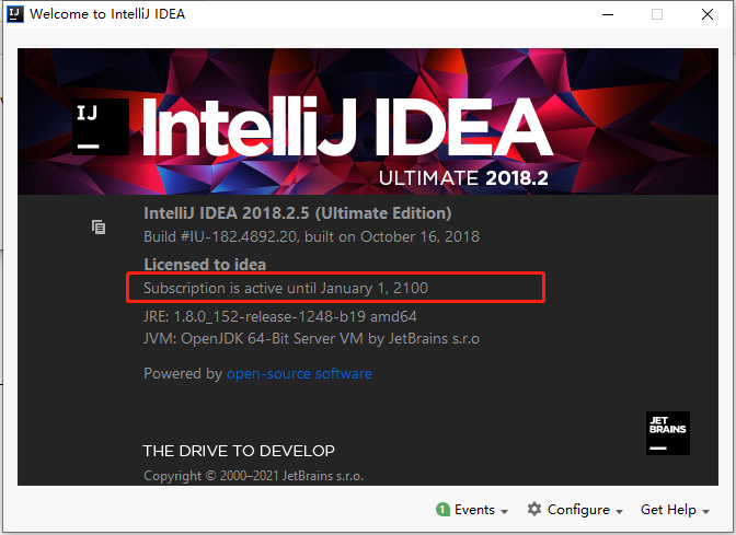 .net 程序员学 java:idea2018.2 下载、安装、破解教程（破解到 2100 年）