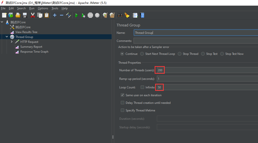 .NET 6 EFCore WebAPI 使用 JMeter 进行吞吐量测试