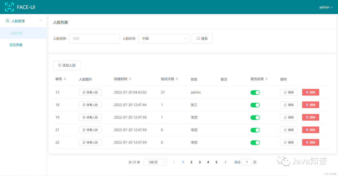 SpringBoot+Vue 实现网页版人脸登录、人脸识别，逼格很高！！！