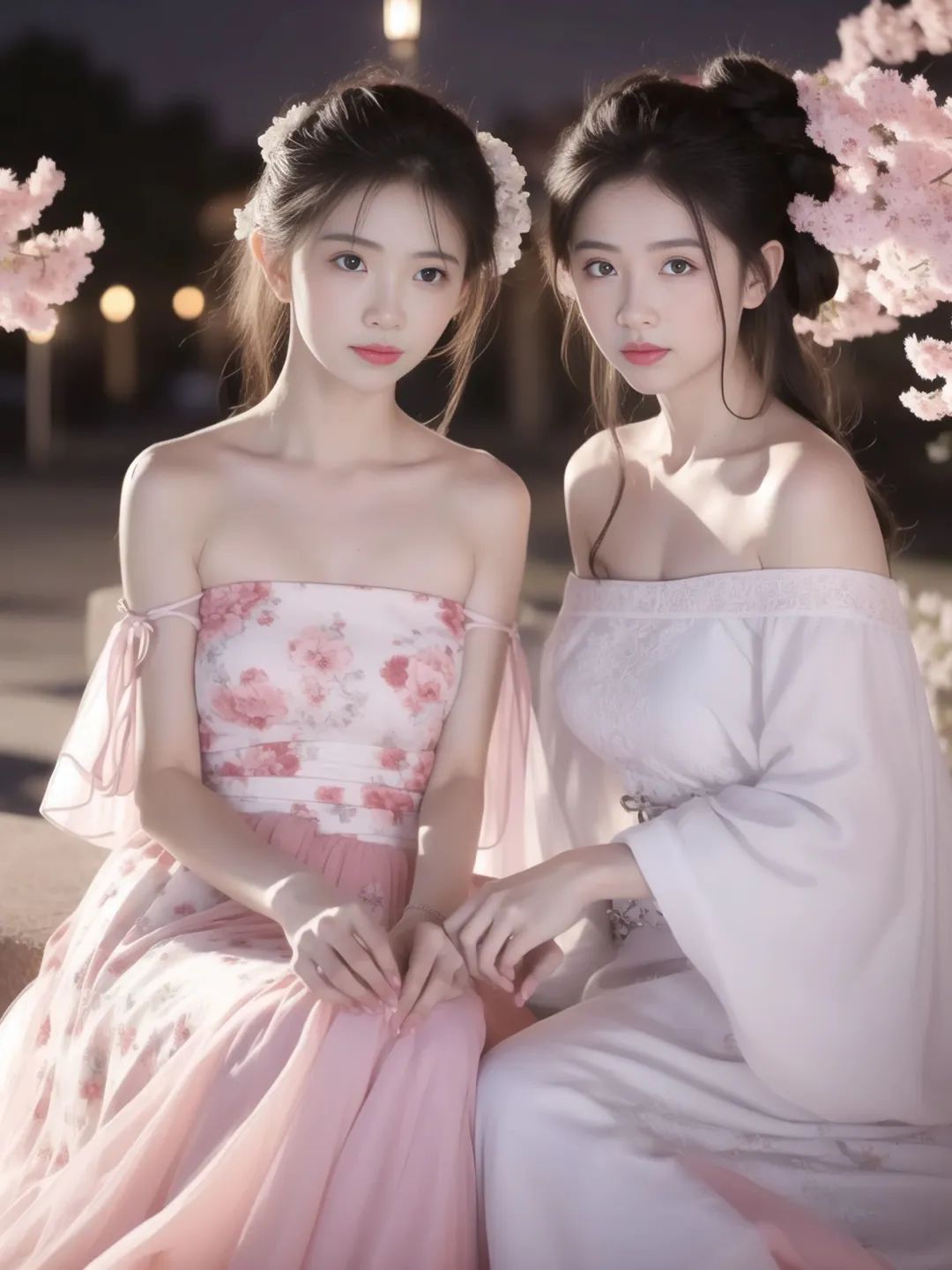 古风汉服下的多情姐妹花,活色生香的美丽令人陶醉 古风汉服下的多情姐妹花,活色生香的美丽令人陶醉