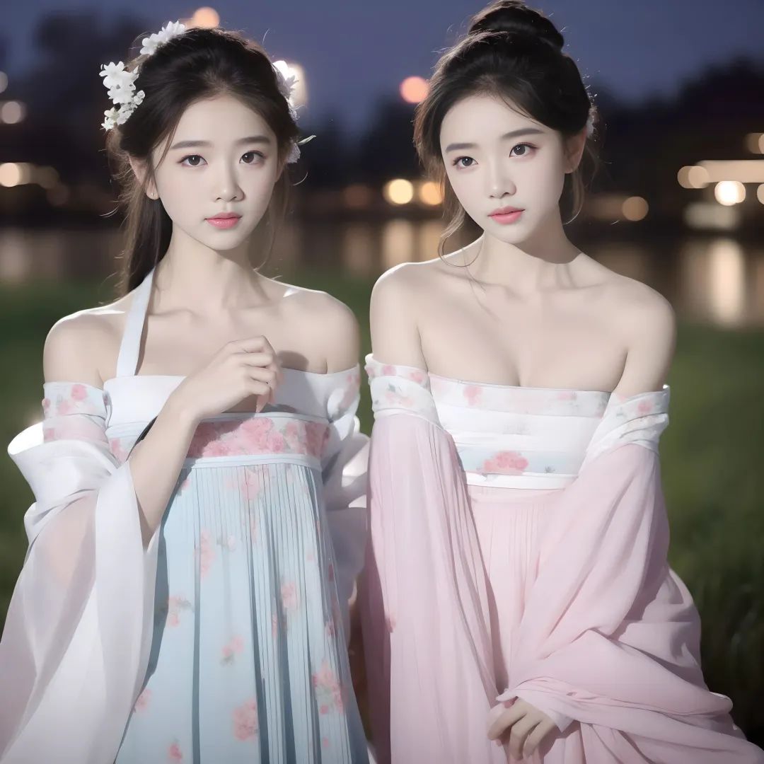 古风汉服下的多情姐妹花,活色生香的美丽令人陶醉 古风汉服下的多情姐妹花,活色生香的美丽令人陶醉