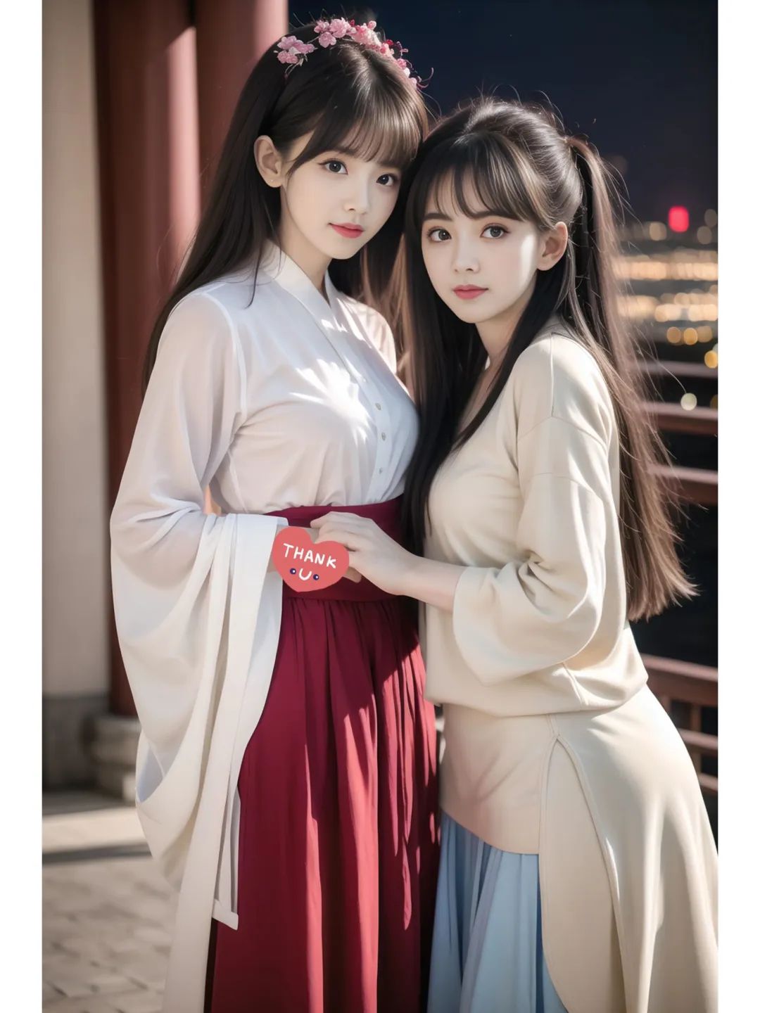 古风汉服下的多情姐妹花,活色生香的美丽令人陶醉 古风汉服下的多情姐妹花,活色生香的美丽令人陶醉