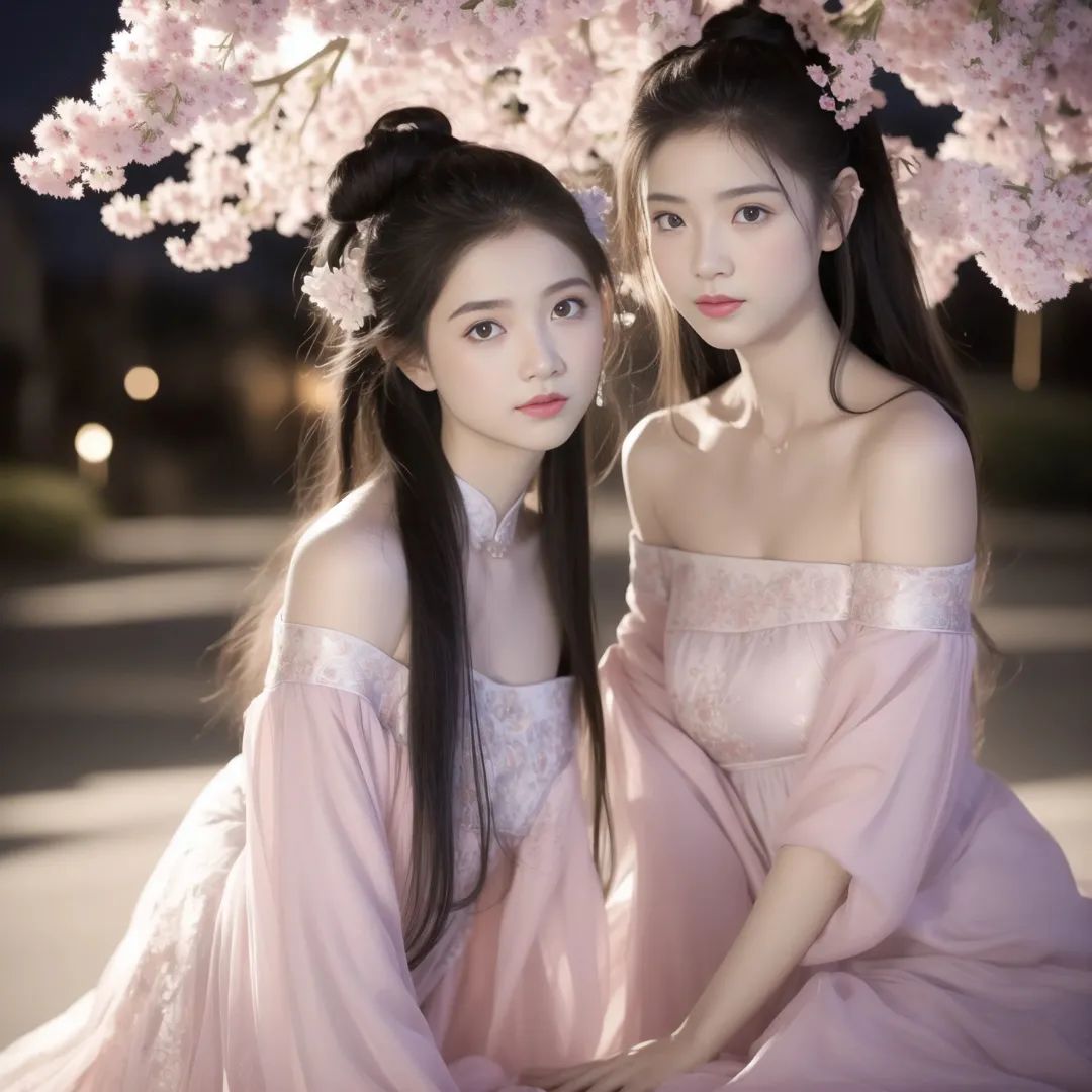 古风汉服下的多情姐妹花,活色生香的美丽令人陶醉 古风汉服下的多情姐妹花,活色生香的美丽令人陶醉