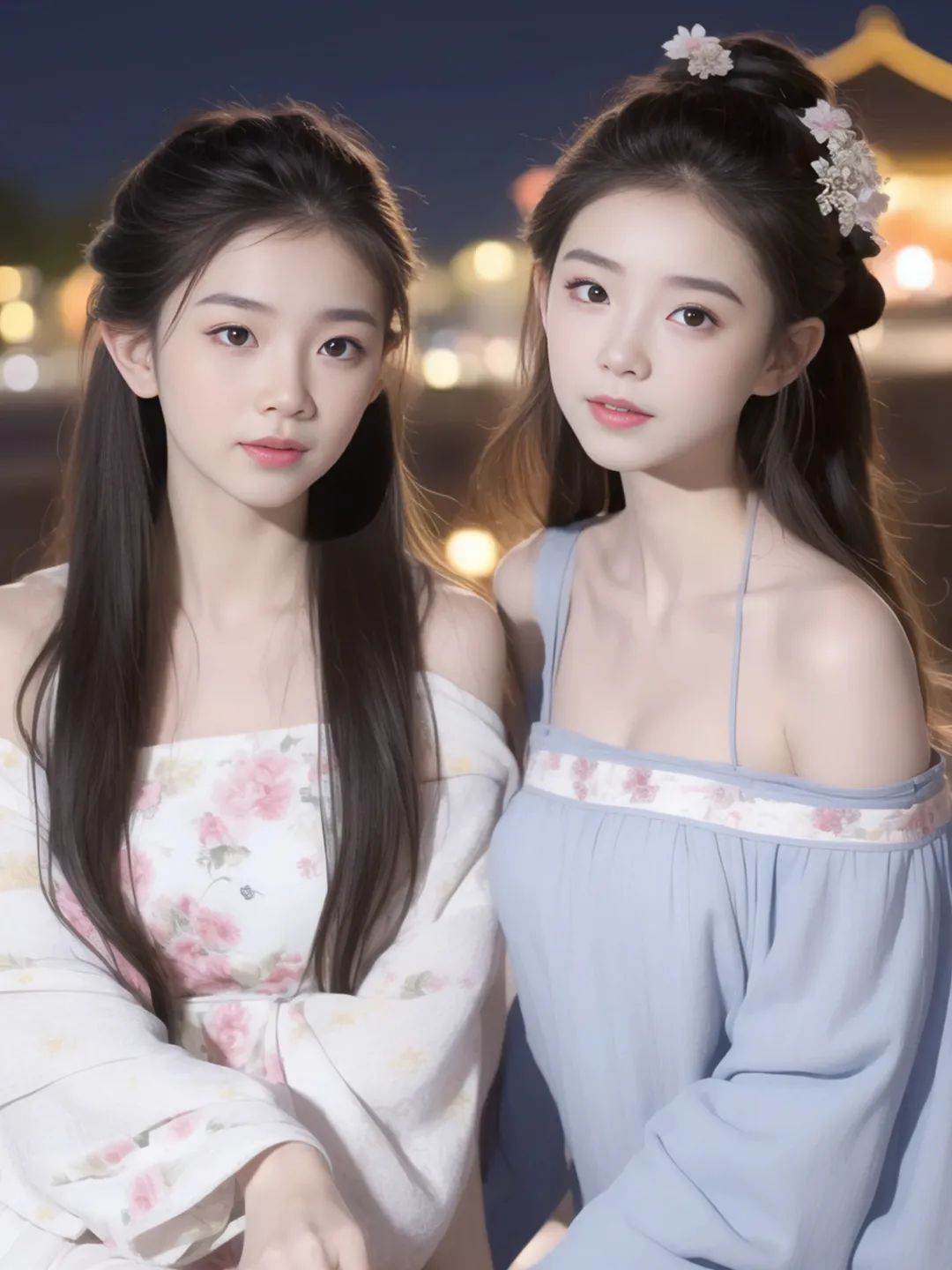 古风汉服下的多情姐妹花,活色生香的美丽令人陶醉 古风汉服下的多情姐妹花,活色生香的美丽令人陶醉