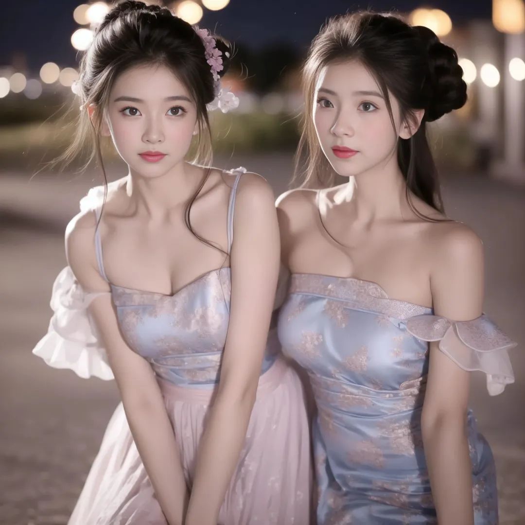 古风汉服下的多情姐妹花,活色生香的美丽令人陶醉 古风汉服下的多情姐妹花,活色生香的美丽令人陶醉