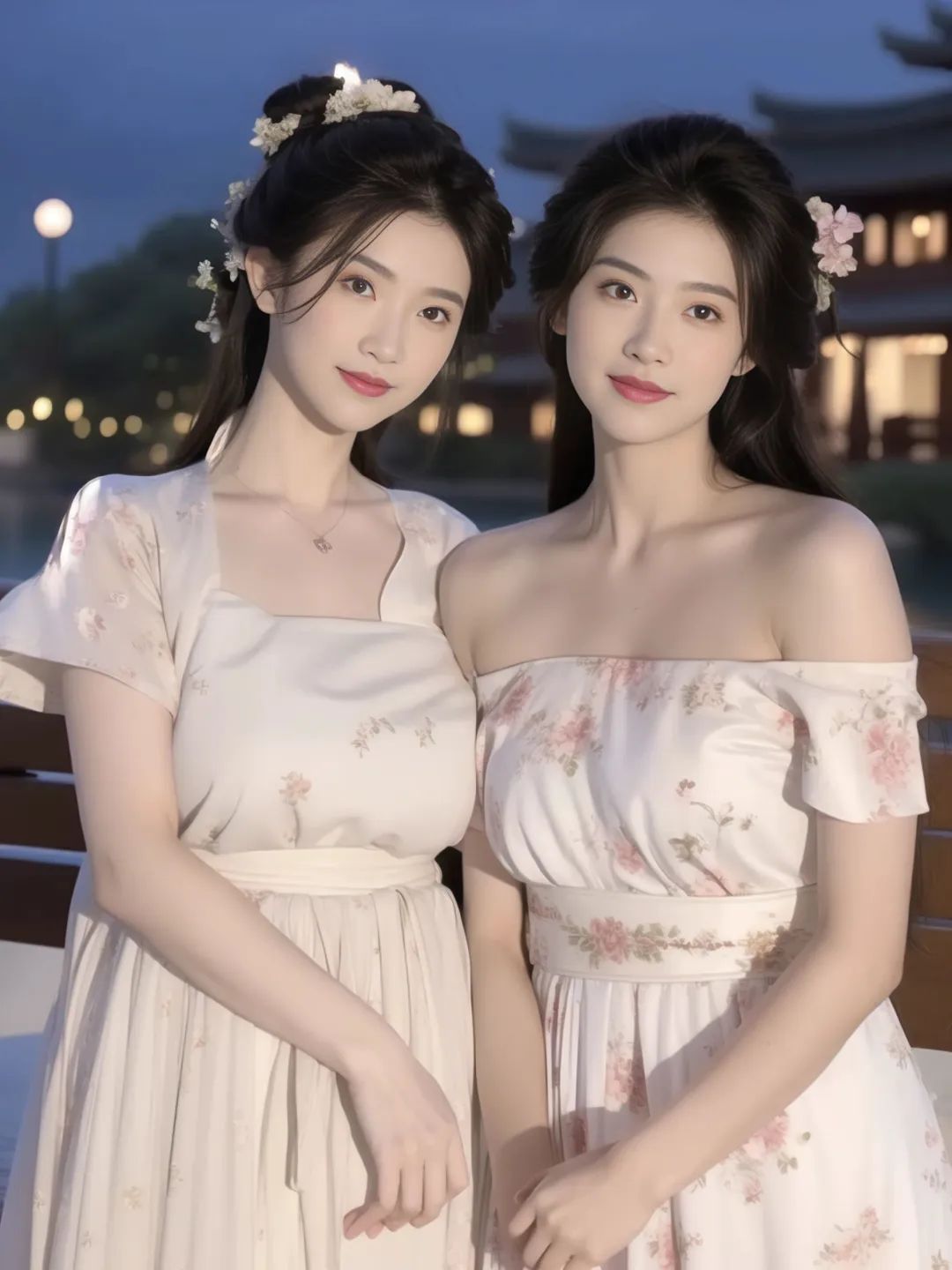 古风汉服下的多情姐妹花,活色生香的美丽令人陶醉 古风汉服下的多情姐妹花,活色生香的美丽令人陶醉